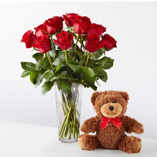 Romantic Long Stem Red Rose Bouquet Bundles